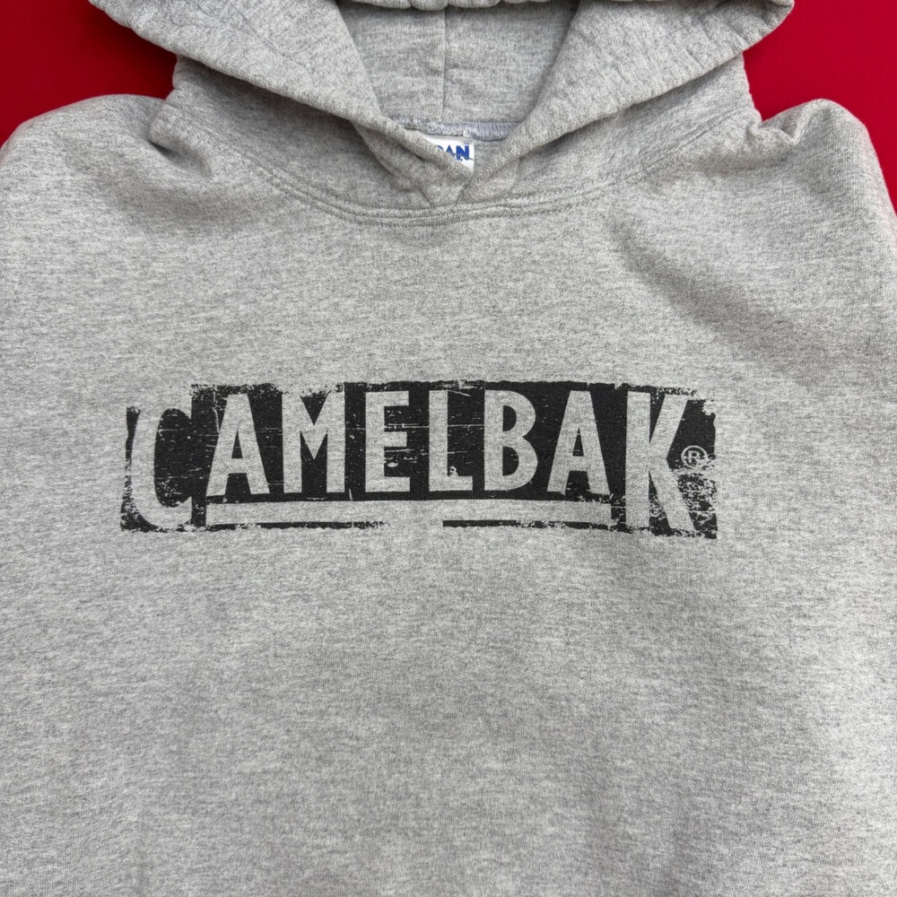 CamelBak Graphic Hoodie Mens Medium Gray Gildan Ultra Cotton Pullover Sweatshirt - Picture 4 of 8